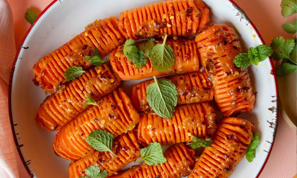 Hasselback Honey Chilli Carrots